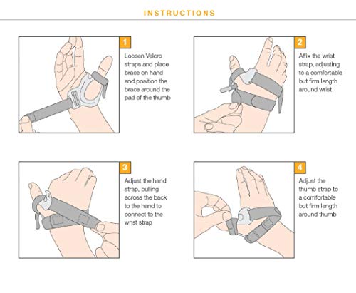 Rigid Thumb Brace Immobilizer by Rapid Thumb Large - Tendonitis Arthritis Relief Pain Recovery - CMC Joint Thumb Stabilizer, Splint Spica, Abducted Thumb