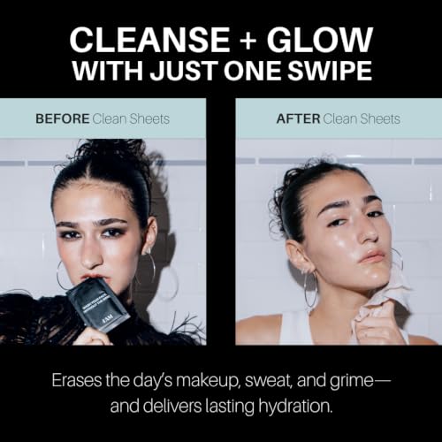 4AM Clean Sheets Hydrating Micellar Skincare Wipes for Face, No Rinse, 30ct