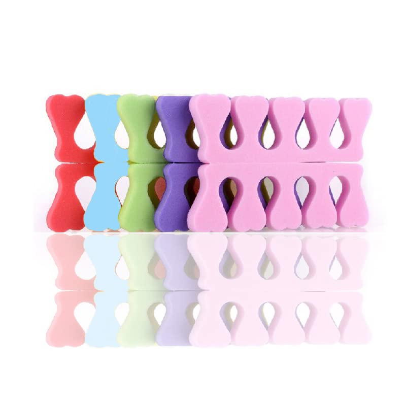 100pcs Toe Separators Finger Dividers (50 Pairs) Disposable Pedicure for Nail Foot Salon, Foam Toe Separators Professional Nail Art Fingers Foots Sponge Cushions for Nail Polish