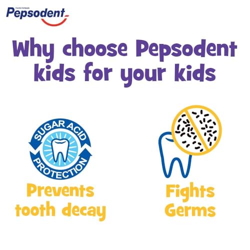 Pepsudent Kids Toothpaste, Orange Flavor, Cavity Protection, 45g, Pack of 4 (45 x 4 = 180g)