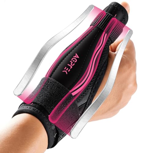 AGPTEK Thumb Brace, Thumb Spica Splint for De Quervain's & Trigger Thumb Pink Medium