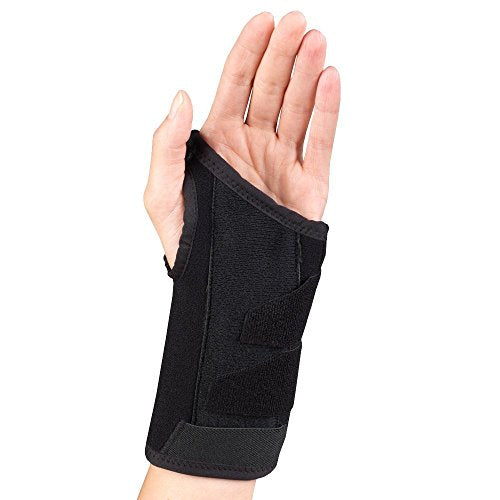 OTC Wrist Splint, 6-Inch, Fitted Brace for Men and Women, Hand Pain Relief Support, Left Hand, X-Large 6 Inch (Left Hand)