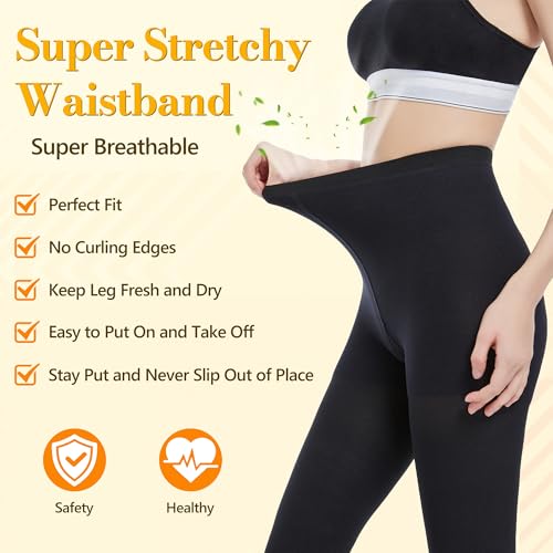 Medical Graduated Compression Tights, 20-30 mmHg Support Pantyhose 3X-Large Black