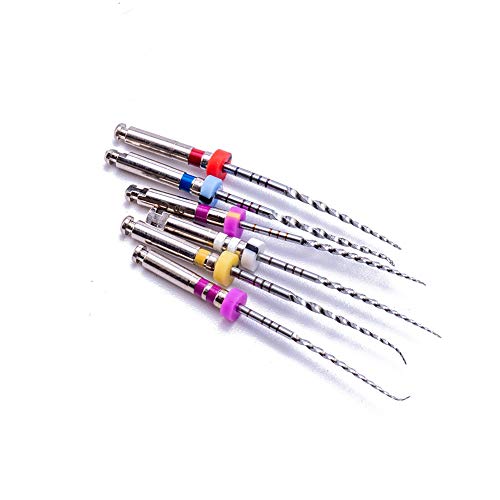 SNAWOP Dental Endo Files 6PCS X-Corn Endodontic Niti Rotary Files 25MM for Root Canal Treatment