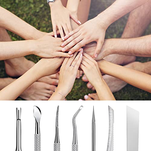 7-Pack Ingrown Toenail Tool Kit - File, Lifters, Surgical Safe Pedicure Tools for Nail Treatment & Pain Relief 7-Pack