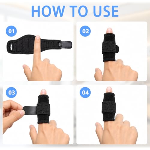 2 Pcs Trigger Finger Splint for Double Digits, Finger Brace Support Buddy Immobilizer for Middle, Index, Ring, Pinky, Joint Pain,Knuckle Brace for Arthritis, Tendonitis