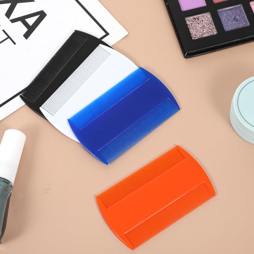 4 Pcs Lice Combs Double Sided Fine Tooth Comb Lice Comb For Dandruff Removal Thick Hair Tooth Head Nit Hair Combs For Adults Kids And Pet's Remove Head Lice Nits Fleas(4 Colors) Drak