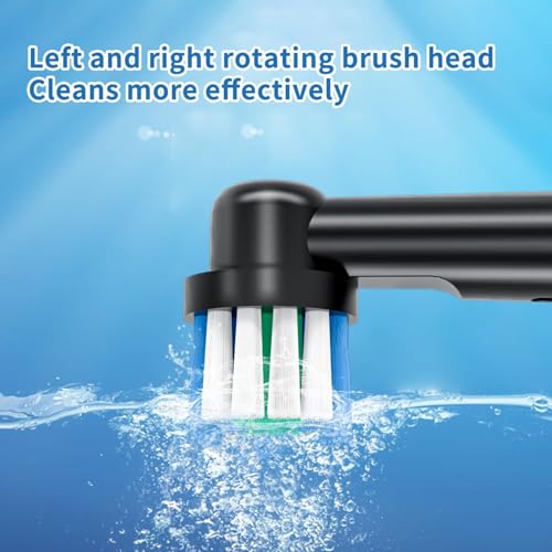 Deep Clean Rechargeable Electric Powered Toothbrush, Rechargeable Electric Toothbrush with 8 Brush Heads,Pressure Sensor to Protect Gums Light White