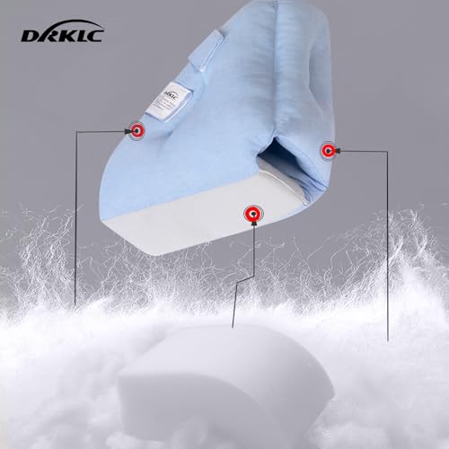 Heel Protector for Pressure Sores, Adjustable Heel Cushion Boot for Elderly Bedridden, Foot Support Pillow for Surgery Recovery, Ankle Pressure Ulcer Pad for Bed & Wheelchairs Improved Version ( Blue - 1 Pc )