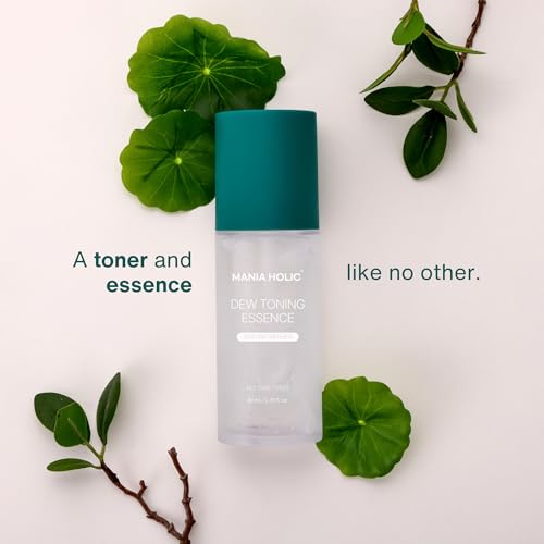MANIA HOLIC Dew Toning Essence, 2-in-1 Exfoliating Toner Essence Formula with Galactomyces Ferment, Panthenol, & Peptides, Reduces Fine Lines and Wrinkles, Hydrating Korean Skin Care, 2.70 fl oz