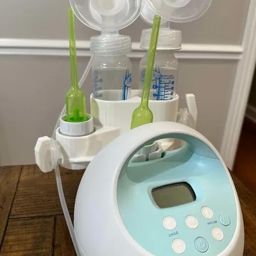Bottle & Hose Holder for Spectra Breast Pump | for S1/S2, Breast Pump Bottle and Hose Holder, Organize and Simplify Your Pumping Journey, Easy Use (White) White
