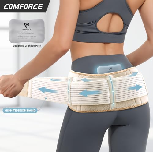 Wrist Brace for Carpal Tunnel and Widened Sacroiliac Hip Belt with Ice Pack
