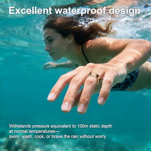 PAXAM Smart Ring for Women & Men Health & Fitness Tracker Rose Gold 9