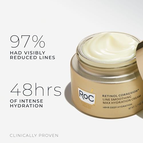 RoC Retinol Correxion Max Daily Hydration Face Moisturizer, Hyaluronic Acid With Fragrance 1.7 Ounce (Pack of 1)