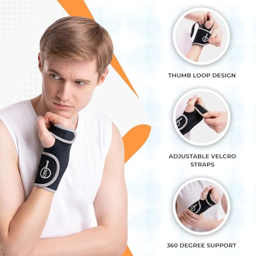 Carpal Tunnel Wrist Brace Both Hands 2 Pack - Adjustable & Breathable Wrist Support Brace for Carpal Tunnel, Tendonitis, Arthritis, Sprain & Fracture, Removable Aluminum Wrist Splint (1 Pair) One Pair
