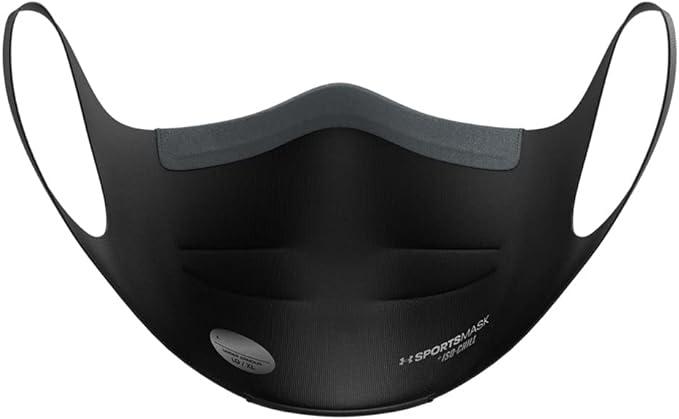 Under Armor UA Featherweight Sports Mask, Black / Black, Silver / Chrome, MDLG - BeesActive Australia