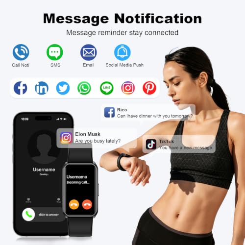 Choiknbo Fitness Tracker Watch with 24/7 Heart Rate, Blood Oxygen, Sleep Monitor, Activity Trackers with Step Counter Calorie Pedometer Watch for Women Men, IP68 Waterproof Black
