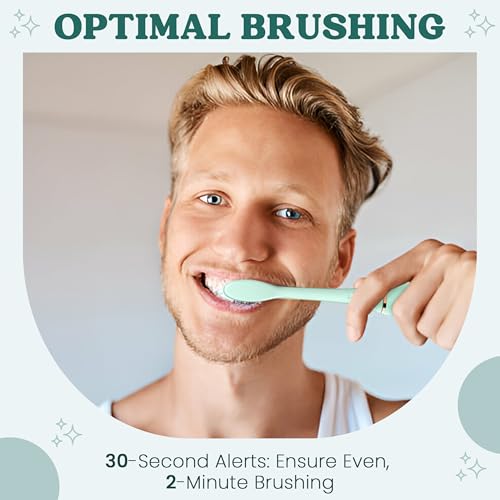 Sonic Electric Toothbrush for Adults – Battery Powered Tooth Cleaning Brush with Timer, 5 Modes & 3 Intensity Levels – Long-Lasting 90-Day Battery Life