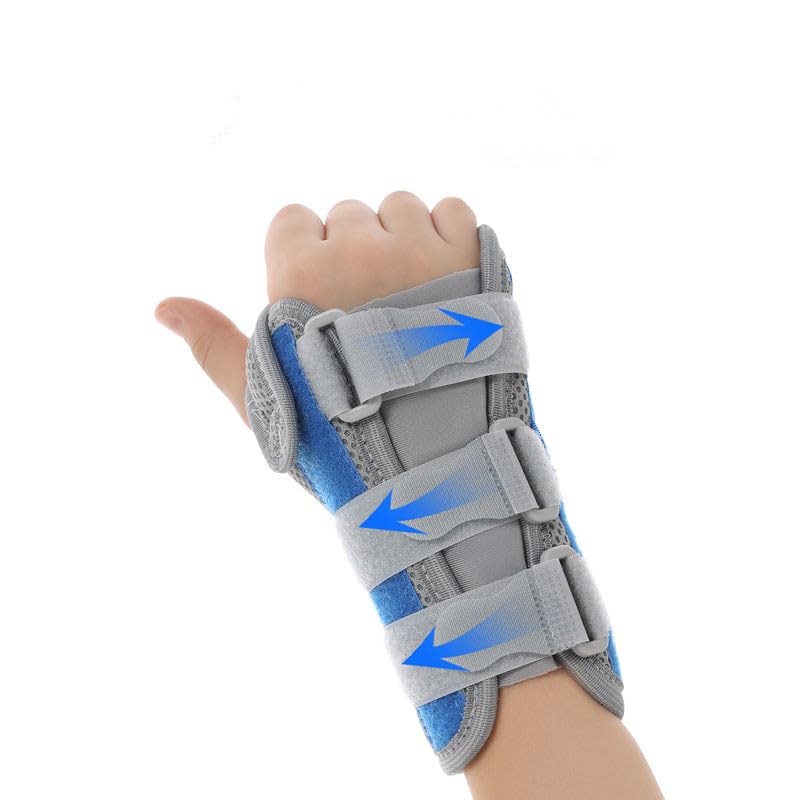 Kids Wrist Support Immobilizer Pediatric Wrist Brace Night Support With Splint To Aid Sprains Strains Support Tendonitis Carpal Tunnel Juvenile Arthritis (Left hand, Small) Left hand Small:5.9in
