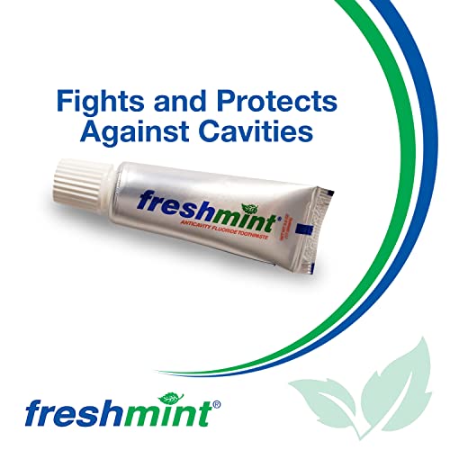 Freshmint 0.6 oz. Anticavity Fluoride Toothpaste, 144 Tubes, Laminated Tube, Tubes do not Have Individual Boxes for Extra Savings, Travel Size