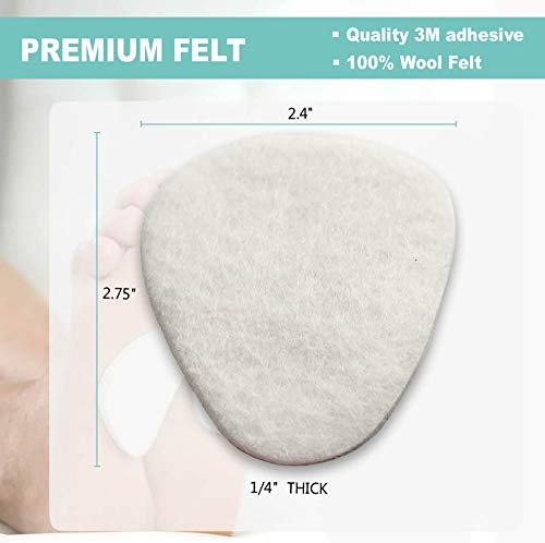 18-Pack Ball of Foot Cushions - Metatarsal Pads for Pain Relief Forefoot, 1/4" Thick Felt Foot Pads for Women & Men Plantar Fasciitis Neuroma