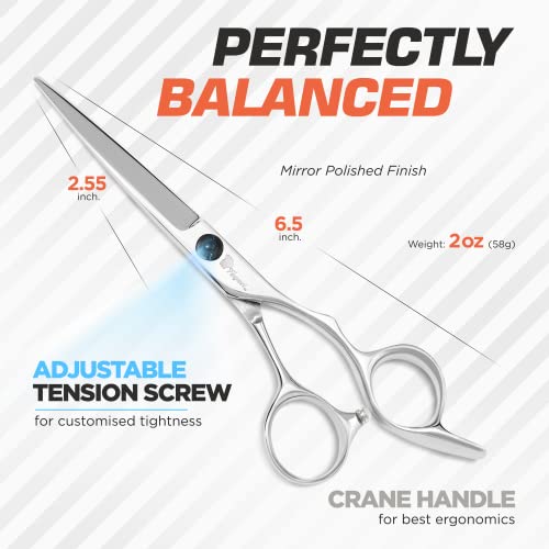 Fagaci Hair Cutting Scissors 6", Professional Hair Shears with Sharp Blades 6"