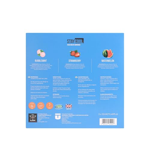 Stay Cool Fruit Duo Plus Bubblemint Breath Freshener Sprays - Bubblemint, Strawberry, Watermelon 3-Pack