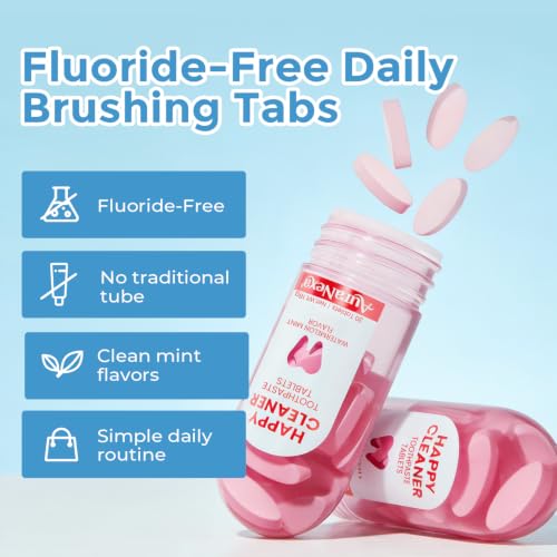 Nano Hydroxyapatite Toothpaste Tablets, Fluoride-Free, 60 Count Lime Mint + Watermelon Mint, 60 Count (2 pack)