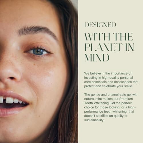 Plus Ultra Teeth Whitening Gel, 35% Carbamide Peroxide, Sensitive Teeth Whitening, Mint Flavored and Protects Enamel, Gentle, Dentist-Approved, and Sodium Hydroxide with Bamboo Brush Applicator
