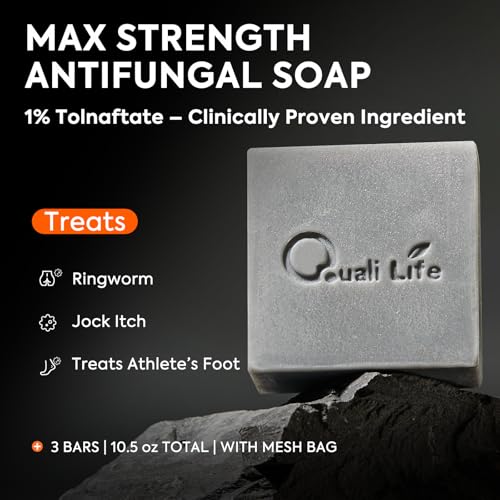 Antifungal Black Soap with Charcoal & 1% Tolnaftate - 3 Packs
