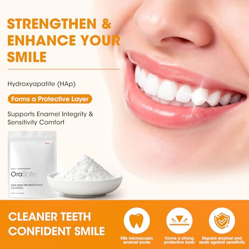 Nano Hydroxyapatite Powder Pure n-Ha Raw Ingredient 42.5g (1.5 oz) for DIY Toothpaste, Oral Care Formulations and Soap Making Fluoride Free