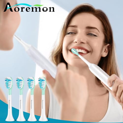 Aoremon Toothbrush Replacement Heads for Sonciare C3 - Brush Heads for Philips Sonicare 2 Series 3 Series ProtectiveClean 4100 5100 6100 DiamondClean FlexCare HealthyWhite G3 W3 C2 G2 C1