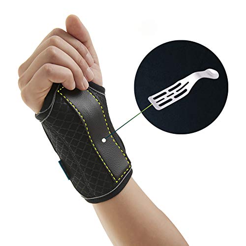 SOZO Wrist Brace with BOA Micro-Adjustable Dial, Wrist Support Brace with Splint for Carpal Tunnel, Tendonitis, Arthritis Pain Relief for Men & Women (Left, Small) Left