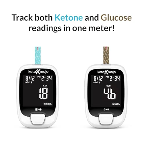 KETO-MOJO GK+ Glucose & Ketone Meter, Keto Diabetes Fasting