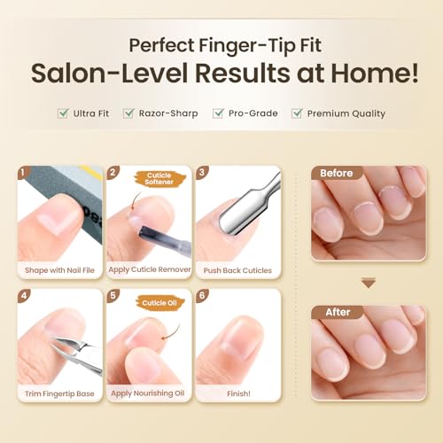 THRAU Cuticle Trimmer for Manicure and Pedicure