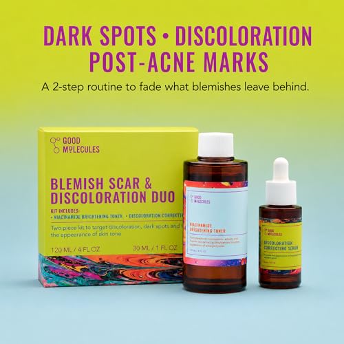 Good Molecules Post-Blemish & Discoloration Duo, Serum + Niacinamide Toner 2 Piece Set