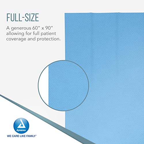 Dynarex Burn Sheet - Sterile, Safely Cover Burn Victims to Prevent Further Injury Until Treated by Medical Professionals, Blue, 60” x 90”- 1 Case of 12 Burn Sheets