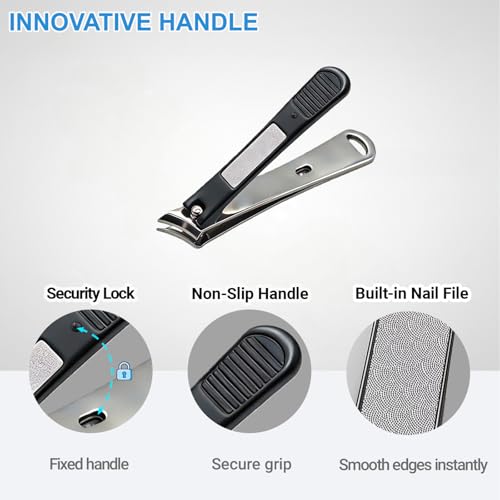 Angled Ingrown Toenail Clippers for Men Women,Sharp Nail Clippers with File