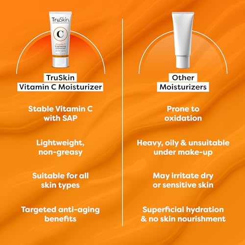 TruSkin Vitamin C Face Cream - Brightening Daily Moisturizer, 4 fl oz 4 Fl Oz (Pack of 1)