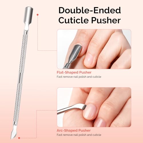 MelodySusie 14PCS Manicure Tools Kit Nail Care Set 14Pcs Milk & Honey