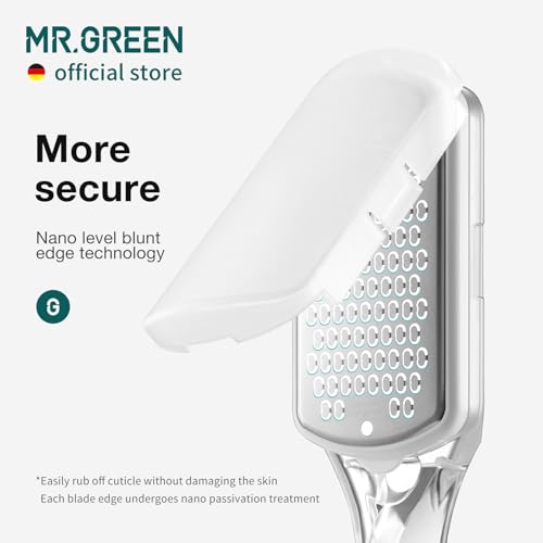MR.GREEN Pedicure Tools Foot File Heels Rasps Callus Remover for Foot Scraper with Storage Box Stainless Steel File