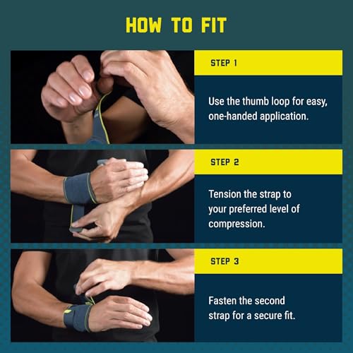Push Sports Wrist Support Brace for Sports & Athletics - Relieve Pain from Tendonitis, Sports Fractures (Left) - Wrist Support Weight Lifting, Wrist Support Brace, Wrist Brace for Weightlifting Left