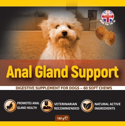 gland treatment for dogs - 60 natural soft chews emptying dog gland sacs – Effective dog gland treatment (Chicken flavour) Chicken flavour