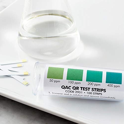 100x QAC Test Strips by FryOilSaver Co., 0-400PPM Quaternary Ammonium Sanitzer Testing Kit, Multi Quat Strips, Quaternary Ammonia Sanitizer Testing Strip for Hotel & Restaurants, Bar and Food Services 100 - BeesActive Australia