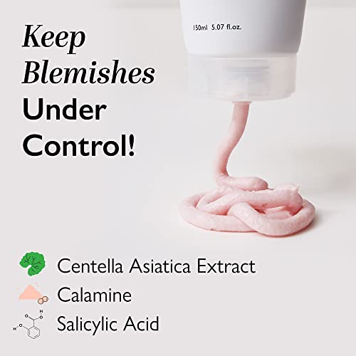 Genabelle Pink Cloud Cleansing Foam - Hydrating Gentle Face Cleanser with Salicylic Acid and Calamine Powder for Blemish Care, Deep Cleansing Face Wash for Normal to Oily Skin, 5.07 fl.oz