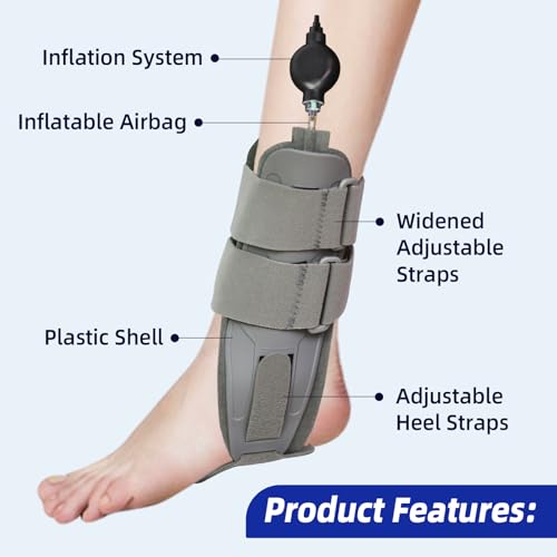Aircast Ankle Brace,Stirrup Ankle Splint for Sprained Ankle
