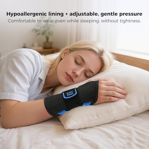 Carpal Tunnel Wrist Brace with Removable Splints, Night Splint Blue/Black S/M-Right