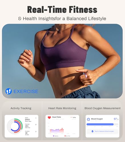 AI Smart Ring for Women Men, Health Ring with AI Health Analysis Lavender Pink 6#