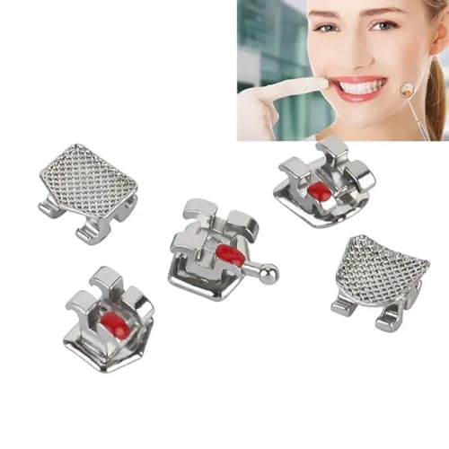 Teeth Orthodontic Brackets, 200-Pack, Mini Roth 022 Slot with Hook on 345, Bondable (roth 022 mini 345) roth 022 mini 345