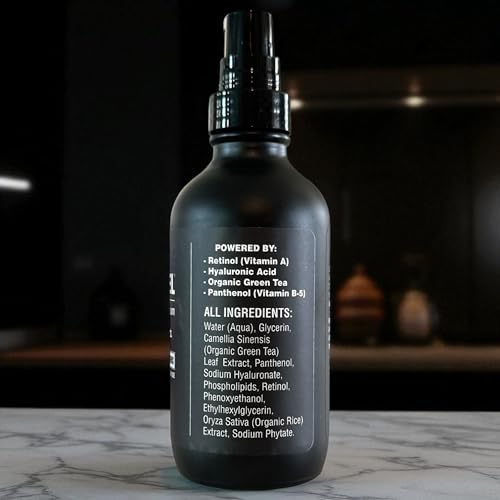 BLACKSTEEL Men's Anti-Aging Face Serum with Retinol & Hyaluronic Acid | One-Step Daily Wrinkle, Hydration & Firming Solution | Fast-Absorbing, Non-Greasy Skincare Made in USA | 4 oz Single Bottle 4 Fl Oz (Pack of 1)